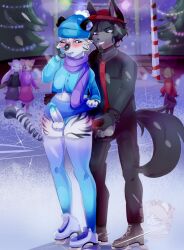 anthro christmas duo girly hi_res holidays male male/male miumyara public public_sex sex winter xsmas