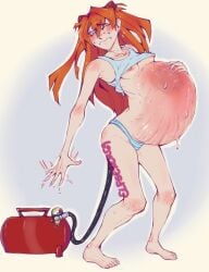 about_to_burst air_inflation asuka_langley_sohryu belly_expansion belly_inflation breasts elfsexer69 imminent_death inflation inflation_fetish neon_genesis_evangelion veiny_belly