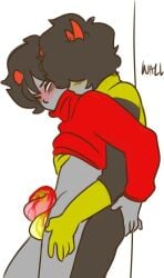 2boys 2d clothing gay homestuck kankri_vantas male/male male_only mituna_captor source_request tagme tentabulge tentacle_dick tentacle_penis troll yaoi