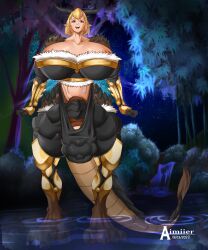 1futa 2022 aimiierdraws animal_genitalia animal_genitalia_on_humanoid balls breasts bulge clothed clothing dated detailed_background flaccid forest full_body futa_only futanari gigantic_breasts gigantic_penis gigantic_testicles horsecock horsecock_futanari horsecock_on_humanoid huge_breasts humanoid large_breasts light-skinned_futanari light_skin looking_at_viewer monster_girl muscular_futanari night original_character partially_clothed partially_submerged penis pointy_ears red_eyes solo standing two_tone_body unnamed_monster_girl_(praxxys_dangar) voluptuous water