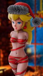 3d blonde_hair blue_eyes breasts female female_only guinreds mario_(series) nintendo princess_peach solo