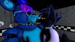 animatronic bear belly blue fnaf hug kissing pixel