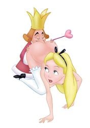 alice_(disney) alice_in_wonderland alice_in_wonderland_(1951_film) alice_liddell ass breasts disney jab king_of_hearts_(disney) nipples small_breasts stockings