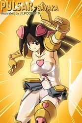 1girls breasts brown_eyes brown_hair female human jilpoong17 large_breasts light-skinned_female light_skin long_hair mazinger mazinger_z megas_xlr pulsar-sayaka sayaka_yumi solo ultra_chicks