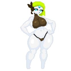 animated anthro big_breasts big_butt curvy female female_only gif hands_on_hips huge_breasts jiggling_breasts kingcroc meloetta meloetta_(aria_form) panties pixel_art pokemon pokemon_(species) revealing_clothes sideboob tagme tank_top thick_thighs transparent_background voluptuous wide_hips