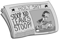 bottomless chunk helga_pataki hey_arnold! male_focus monochrome newspaper nickelodeon photo_(object) rape stoop_kid white_background