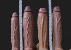 3d 3d_(artwork) 4futas big_penis circumcised comparing_penis focus_on_penis futa_only futanari implied_futanari intersex light-skinned_futanari light_skin measurements penis rexart ruler testicles veiny_penis wip