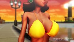 1girls 3d 3d_animation animated ass backboob big_ass big_breasts bikini blue_eyes bouncing_breasts breasts brown_hair busty cleavage close-up confident fat_ass female female_only from_behind hand_on_hip highres large_breasts legs mario_(series) nintendo outdoors princess_daisy red_lips seductive_smile sensual short_hair short_playtime shorter_than_30_seconds smile solo super_mario_bros. swimsuit tagme tan thighs video virtualblueam2 walking yellow_bikini