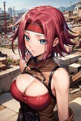 ai_generated blue_eyes blush code_geass female kallen_stadtfeld red_hair stable_diffusion