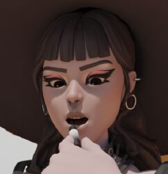 1girls 3d female goth lipstick phaedra_(fortnite) sunninsfw