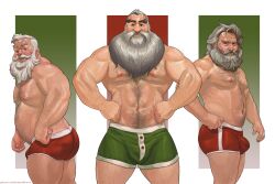 balls beard bruteandbrawn bulge christmas facial_hair flaccid male male_only nicholas_st._north penis rise_of_the_guardians santa_claus santa_claus_(rise_of_the_guardians) the_christmas_chronicles underwear underwear_only white_hair