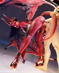 3d akasha demon demon_girl dota_2 horn horns horny horny_female human_on_humanoid light-skinned_male longeron monster monster_girl penetration queen_of_pain red_body red_skin sex succubus