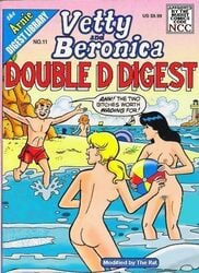 2girls alias_the_rat archie_andrews archie_comics ass betty_and_veronica betty_cooper black_hair blonde_hair breasts male nude veronica_lodge