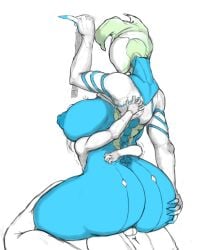 1boy 1girls 2d big_ass big_breasts bigger_female color condoms cowgirl_position ember_(warframe) ember_heirloom_(warframe) erect_nipples female_on_top femdom hacking_piece huge_ass malesub size_difference smaller_male tenno thick_thighs vaginal_penetration warframe