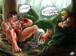 capcom color human ken_masters male male_only multiple_males muscles ryld ryu_(street_fighter) straight_hair street_fighter tagme