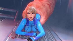 3d animated blonde_hair blue_eyes bodysuit breasts female female_prey feral feral_pred kingocrsh large_breasts long_hair metroid monster peril ponytail samus_aran skin_tight sound tagme unwilling_prey video voice_acted vore worm zero_suit