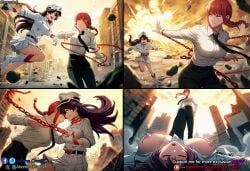 bambietta_basterbine big_breasts bleach chainsaw_man huge_breasts large_breasts makima_(chainsaw_man) patreon pixiv_commission teaser teasing