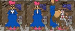 bear bugs_bunny furry lock looney_tunes male/female mama_bear mysterywhiteflame on_chair rabbit reading sex torture veiny_balls veiny_penis why