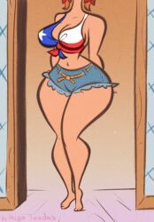 big_ass big_breasts cartoon_network edit hugotendaz large_ass large_breasts mature_female milf miss_bellum powerpuff_girls red_hair redhead sara_bellum thick_thighs wide_hips