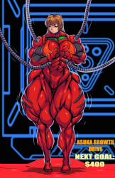 abs asuka_langley_sohryu b9tribeca biceps breasts female muscles muscular muscular_arms muscular_female muscular_legs muscular_thighs neon_genesis_evangelion pecs