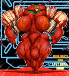 abs asuka_langley_sohryu b9tribeca biceps breasts female muscles muscular muscular_arms muscular_female muscular_legs muscular_thighs neon_genesis_evangelion pecs