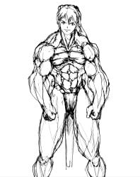 abs asuka_langley_sohryu b9tribeca biceps breasts female muscles muscular muscular_arms muscular_female muscular_legs muscular_thighs neon_genesis_evangelion pecs