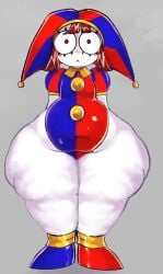 1girls ass belly brown_hair chubby chubby_female fat female female_focus female_only glitch_productions gummyfruitcup hips hyper hyper_ass jester jester_girl jester_hat jester_outfit large_ass pomni_(the_amazing_digital_circus) stomach the_amazing_digital_circus thick_thighs thighs thunder_thighs weight_gain white_skin wide_hips