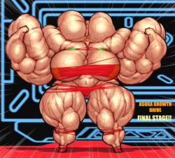 abs asuka_langley_sohryu b9tribeca biceps breasts female muscles muscular muscular_arms muscular_female muscular_legs muscular_thighs neon_genesis_evangelion pecs