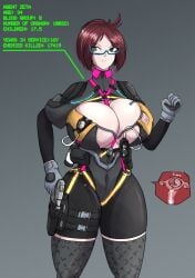 1girls anatomy black_legwear black_thighhighs breasts cleavage clothing cross_section cum cum_in_pussy cum_inside deathfactory df_kraken_(artist) early_pregnancy fallopian_tubes female female_combatant female_soldier fetus glasses gloves green_eyes ovaries pistol pistol_holster pregnant red_hair short_hair spread_legs thighhighs umbilical_cord uterus wide_hips