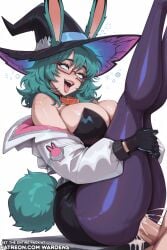 1girl 1girls ai_generated aurora_(league_of_legends) battle_bunny_aurora big_breasts boobs breasts bunny_ears bunny_girl female female_focus girl green_eyes green_hair large_breasts league_of_legends league_of_legends:_wild_rift lips makeup riot_games short_hair stable_diffusion tagme tits uncensored vastaya wardens watermark