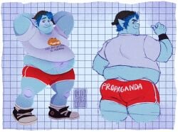 1boy 2024 ass barley_lightfoot belly big_ass chubby disney elf garfield_(series) garfield_the_cat gay joglisillust male male_only meme onward_(2020) pixar propaganda shorts solo tight_clothing yaoi you_are_not_immune_to_propaganda