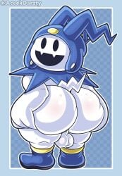 1boy 2d aceekdarzty alternate_version_at_source alternate_version_available ass ass_bigger_than_head ass_focus ass_to_viewer atlus backsack balls ballsack big_ass big_butt big_butt_(male) bubble_butt cartoony demon fat_ass fat_thighs footwear genitals grinning grinning_at_viewer hand_on_ass hand_on_own_ass hat headwear highres huge_ass jack_frost_(megami_tensei) looking_at_viewer looking_back_at_viewer male male_only megami_tensei monster monster_boy mouth naked no_sex non-human nonhuman nude perineum persona presenting_hindquarters shin_megami_tensei shoes short short_male short_tail shortstack simple_background smiling snowman solo solo_male standing stretch_marks tail thick_thighs thighs twitter_link white_body