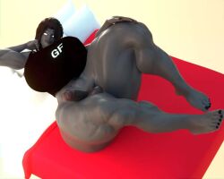 alternate_body_type big_breasts black_hair curvy_figure elevenendless empty_eyes endlessillusion giantess grey_body huge_ass huge_breasts oc original_character tall_female taller_female voluptuous voluptuous_female white_eyes wide_hips