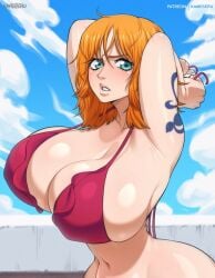1girls breasts emily_rudd female female_focus female_only kamekuzu kameseru large_breasts light-skinned_female light_skin looking_at_viewer nami_(one_piece) one_piece one_piece_(live_action) solo wide_hips