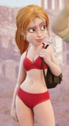 1girls 3d ai_generated blonde_hair bra female panties red_bra red_panties sara_lavrof screenshot_edit underwear underwear_only