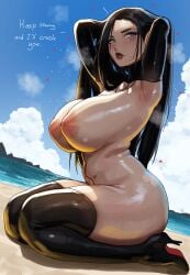 1girls aelion_draws breasts female female_focus female_only large_breasts light-skinned_female light_skin solo thick_thighs thighs wide_hips