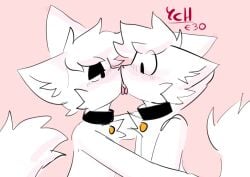 blush boy boykisser boys cute duo femboy flustered furry kissing male male_only skipper_pupp twink