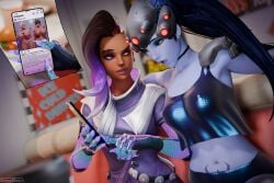 amelie_lacroix angela_ziegler bimbo bimbofication blizzard_entertainment huge_breasts instagram lena_oxton mercy nipple_piercing olivia_colomar overwatch social_media sombra tracer widowmaker