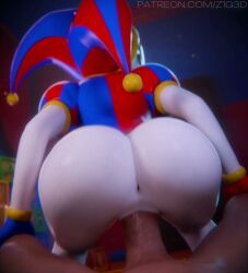1boy 1girls animated big_ass bubble_ass bubble_butt dat_ass huge_ass pomni_(the_amazing_digital_circus) pov sound tagme the_amazing_digital_circus video z1g3d