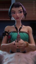 1boy 1girls animated between_thighs cum_on_face facial girl_on_top handjob kpop_demon_hunters looking_at_viewer sound tagme thigh_sex thighjob ulfsark3d vaginal_penetration vaginal_sex video zoey_(kpop_demon_hunters)