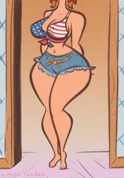 big_ass big_breasts cartoon_network edit hugotendaz large_ass large_breasts mature_female milf miss_bellum powerpuff_girls red_hair redhead sara_bellum thick_thighs wide_hips