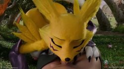 1boy 1girls 3d animated anthro anthro_female anthro_on_human anthro_penetrated babymoonart blowjob digimon digimon_(species) fellatio female handjob jellyfishjubilee light-skinned_male light_skin longer_than_one_minute male_pov mating_press moaning pov renamon sex sound tagme video