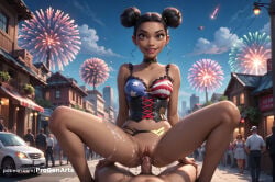 1boy 1boy1girl 1girls ai_generated aircraft bikini black_choker black_hair bottomless breasts brown_eyes building bumblebee_(dc) car choker city cleavage clitoris clothed_sex corset cowgirl_position cum cum_in_pussy cum_on_body dark-skinned_female dark_skin day dc dc_comics double_bun female fireworks girl_on_top hair_bun hetero hi_res lips looking_at_viewer m_legs medium_breasts motor_vehicle multiple_boys multiple_girls navel nose outdoors penis pov progenarts public_indecency pussy pussy_juice sex sky smile solo_focus spread_legs squatting_cowgirl_position straddling swimsuit teen_titans uncensored underwear vaginal vaginal_penetration vaginal_sex