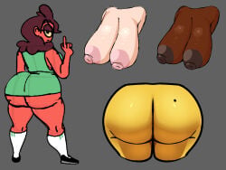 4girls anatomy_studies angry angry_expression angry_face animal_crossing ankha ankha_(animal_crossing) areola areolae banana_breasts big_areola big_areolae black_skinned_female bubble_ass bubble_butt clothed clothing dark-skinned_female dat_ass dat_butt dress dumptruck_ass dumptruck_butt fat_ass fat_butt female female_only half-closed_eyes jam_(meltstoplock) light-skinned_female long_breasts looking_at_viewer mad middle_finger naked naked_female nintendo original practice presenting presenting_ass presenting_butt ribznsfw serious serious_face serious_look sketch thick_ass thick_butt white_skin white_skinned_female