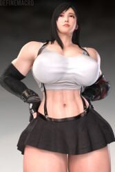 abs definemacro looking_off_screen muscular muscular_arms muscular_female tifa_lockhart