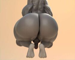 alternate_body_type big_breasts black_hair curvy_figure elevenendless empty_eyes endlessillusion giantess grey_body huge_ass huge_breasts oc original_character tall_female taller_female voluptuous voluptuous_female white_eyes wide_hips