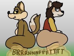 2026 anthro back_to_back coyote cringebird crouching duo fart fart_cloud fart_fetish farting furry lifted_tail looking_at_partner looking_back looney_tunes male/male naked nude original_character partially_clothed side_view squat squatting tagme tail tail_lift warner_bros warner_bros._animation warner_brothers wile_e._coyote