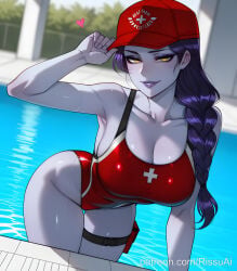 1female 1girl 1girls 2026 absurdres aesthetic ai_generated alternate_costume anime anime_style armpits artist_name bare_shoulders baseball_cap beautiful beautiful_female beautiful_girl big_ass big_breasts blurred_background blurry blurry_background blush blush_lines blushing blushing_female braid braided_ponytail breasts bubble_ass bubble_butt casual_one-piece_swimsuit cleavage collarbone colored_skin competition_swimsuit covered_navel curvy curvy_body curvy_female curvy_figure curvy_hips curvy_thighs cute cute_face digital_art digital_painting excited excited_expression excited_female excited_for_sex hair_over_shoulder hand_on_headwear hat heart high_quality highleg highleg_swimsuit highres holster horny horny_expression horny_face horny_female huge_breasts large_ass large_breasts leaning_forward line_art lips long_hair looking_at_viewer makeup one-piece_swimsuit overwatch overwatch_2 parted_lips patreon patreon_link patreon_username pool poolside purple_hair purple_lips purple_skin red_headwear red_one-piece_swimsuit rissuai sexy sexy_body sexy_female sexy_pose single_braid smile soft_shading solo solo_focus swimsuit thick thigh_gap thigh_holster thigh_pouch thigh_strap thighs water web_address wet widowmaker widowmaker_(overwatch) yellow_eyes