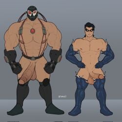 bane bara big_penis cock dc dc_comics dick dick_grayson gay male male_only mask masked masked_male muscular muscular_male nightwing penis size_difference tobbyc2