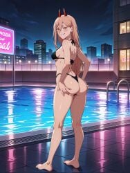 ai_generated barefoot bikini black_bikini chainsaw_man phibsai power_(chainsaw_man) standing tagme